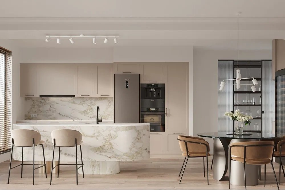 Biała metalowa lampa wisząca Virta – Sollux