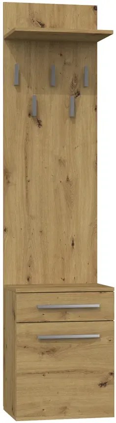 Wieszak Z Szafką Na Buty W Kolorze Dąb Artisan Z8-R56