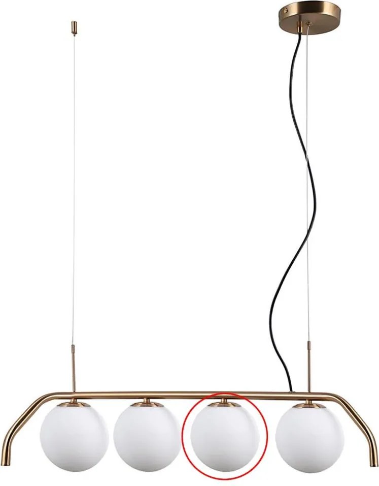 ITALUX - Zamienne szkło do żyrandola CARIMI G9, średnica 14 cm, białe