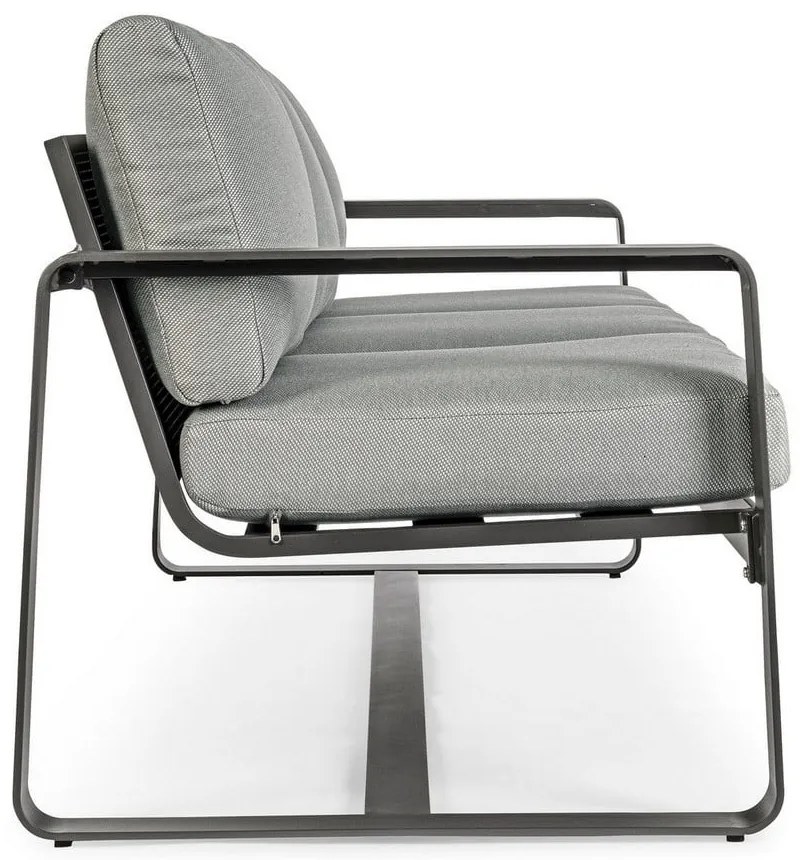 Szara aluminiowa sofa ogrodowa Merrigan – Bizzotto