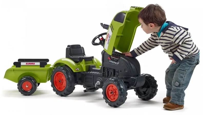 Falk traktorek na pedały claas arion 410 z przyczepą