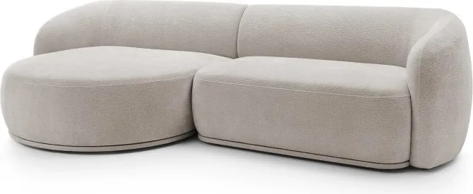 Narożnik NOBO Lewostronny system modułowy tkanina DressME 02 Jasny Szary