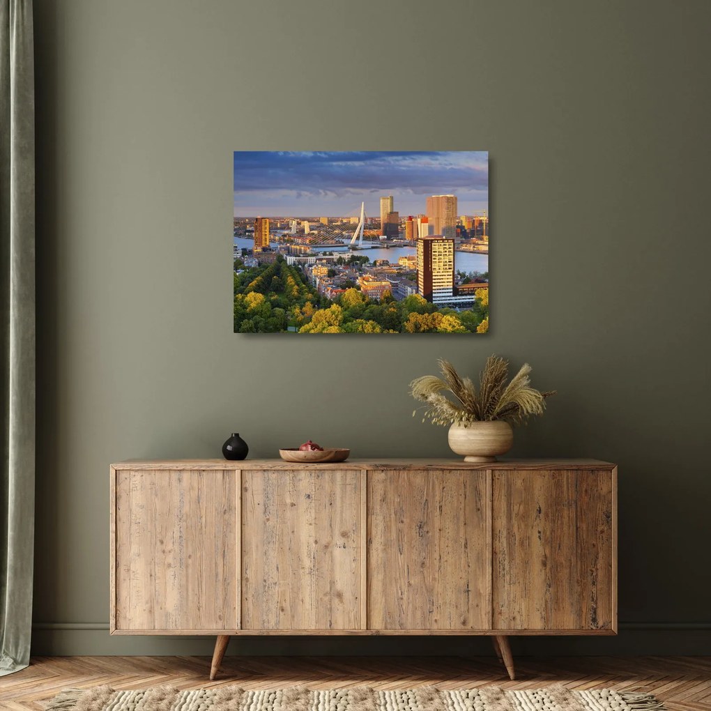 Obraz na szkle - Panorama Rotterdamu, Holandia (70x50 cm)
