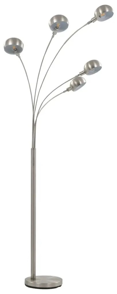 Srebrna lampa podłogowa z regulacją wysokości - 6X EX184 L5-C44