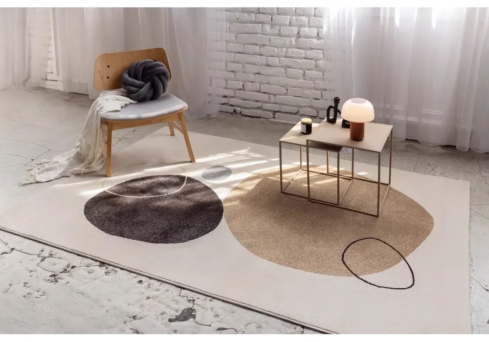 Beżowy/kremowy dywan 160x230 cm Peblinne – Universal