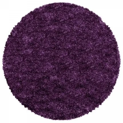 Dywan shaggy Fluffy Super Soft fiolet koło 80 cm x 80 cm