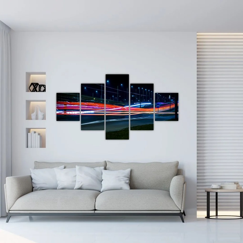 Obraz miasto nocą (125x70 cm)