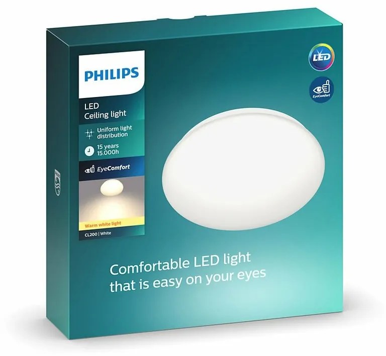 Philips 8718699681098 Lampa sufitowa LED  Moire 10 W 1000 lm 2700 K 25 cm, biały