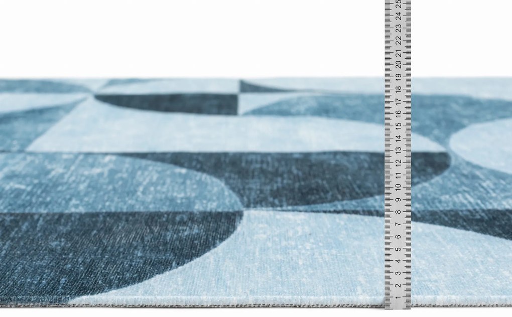 Dywan vintage Dean retro niebieski 80 cm x 145 cm