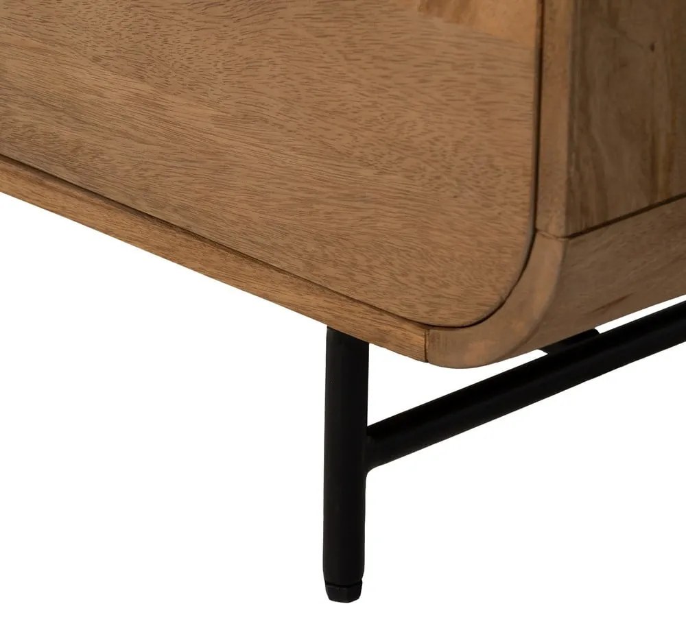 Brązowa szafka pod TV z litego drewna mango 160x55x40 cm Kaya – Ixia