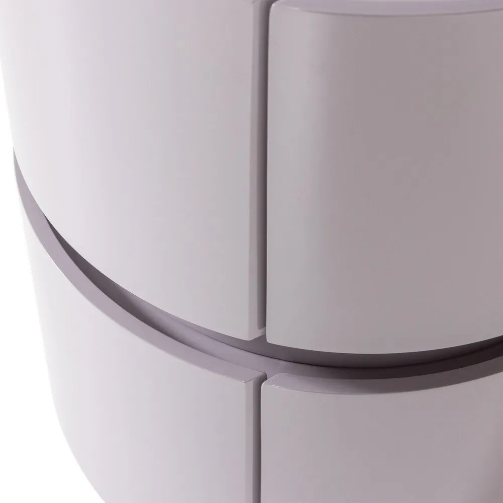 Jasnoszara szafka nocna z połyskiem Lunex – WOOOD