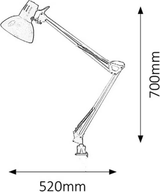 Rabalux 4214 lampa z klipsem na biurko Arno, biały