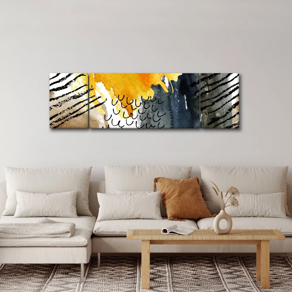 Obraz - Abstrakcyjna akwarela (170x50 cm)