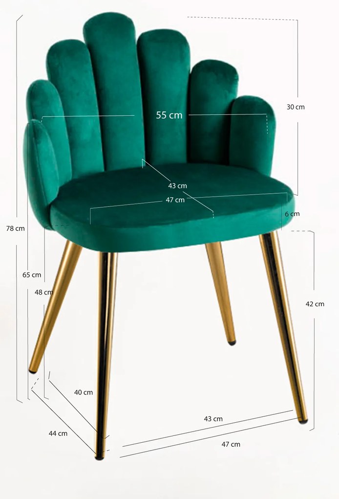 Rcznie zote aksamitne krzeso