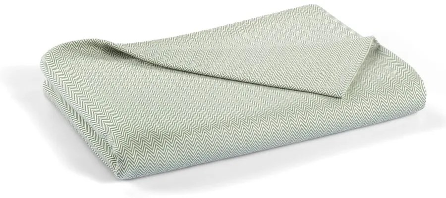 Zielona bawełniana narzuta na łóżko dwuosobowe 240x260 cm Lines – Mijolnir