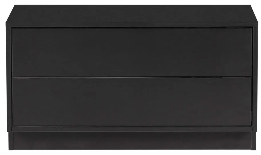 Czarna modułowa szafka pod TV z litego drewna sosnowego 75x40 cm Finca – WOOOD