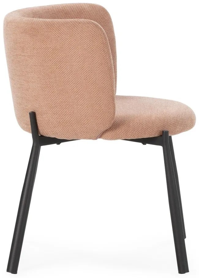 Brzoskwiniowe tapicerowane fotele jadalniane zestaw 2 szt. Ginny – MOME