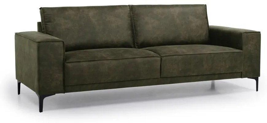 Zielona sofa z imitacji skóry 224 cm Copenhagen – Scandic