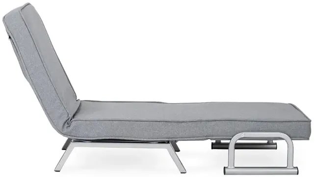 Szary fotel relaksacyjny z funkcją spania M3-W74