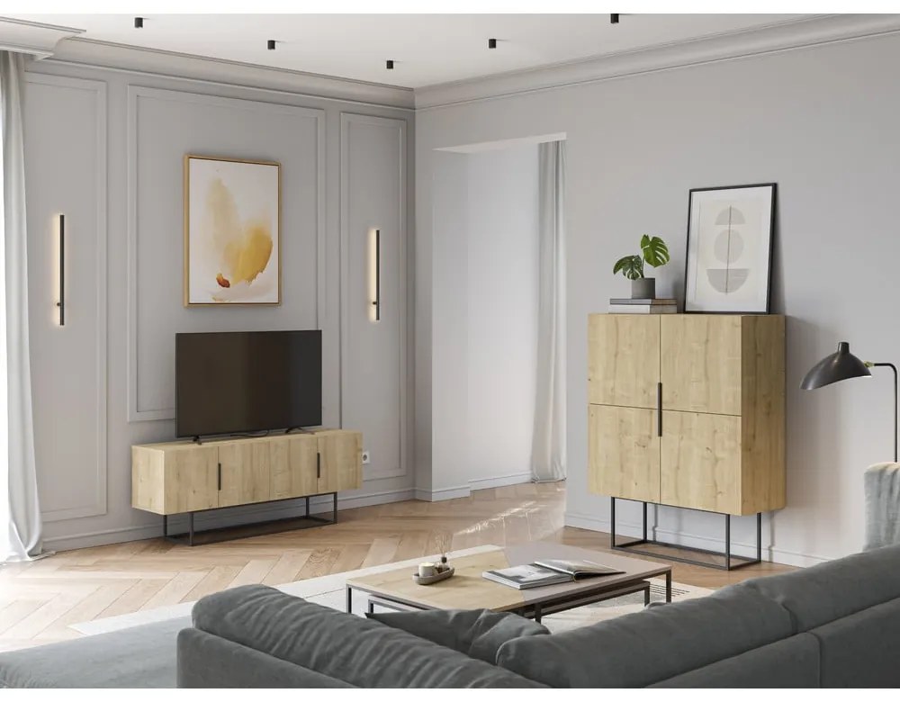 Szafka w dekorze dębu 100x130 cm Titan – Marckeric