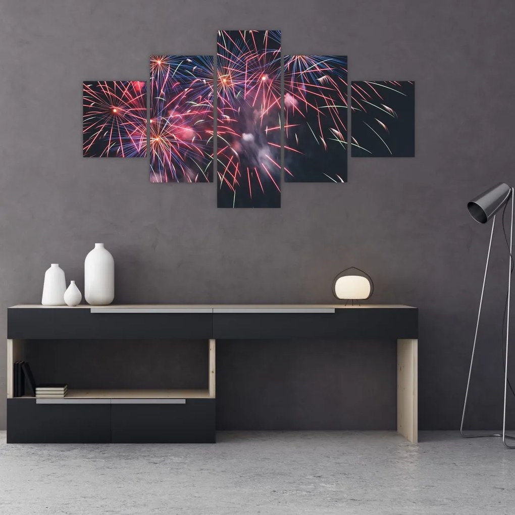 Obraz fajerwerków (125x70 cm)