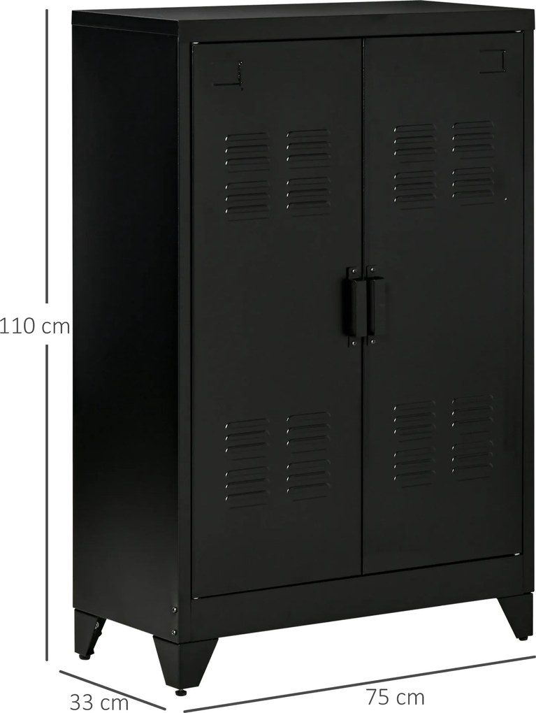 HOMCOM kredens 75 cm x 33 cm x 110 cm