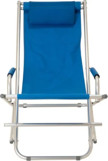 Krzesło składane, aluminium, niebieskie