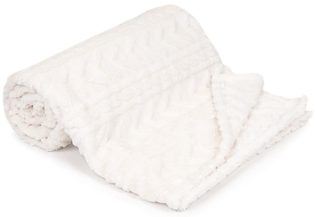4Home Koc Cozy Knit kremowy, 150 x 200 cm