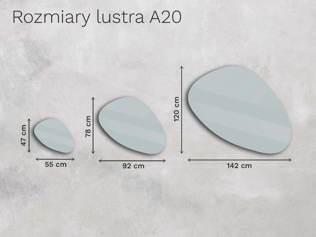 Organiczne lustro LED z oświetleniem A20