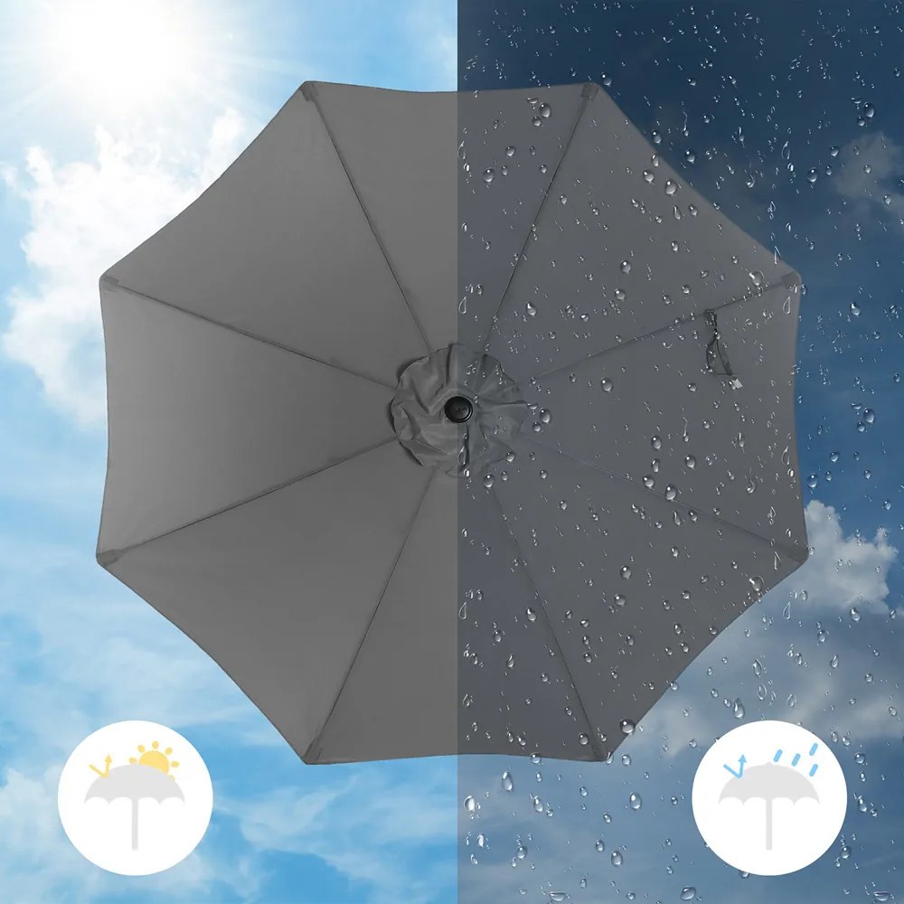 Parasol POSITANO, Ø300cm, szary SongmicsHome