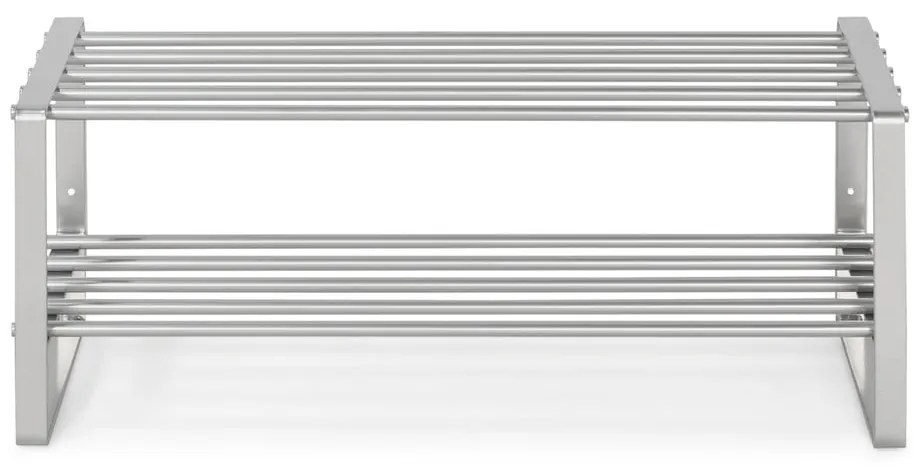 Metalowa szafka na buty w kolorze srebra 70x29x27 cm Rex – Spinder Design