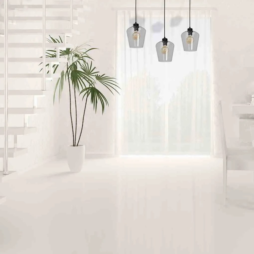 Lampa wisząca, potrójna, nad stół SANTIAGO CLEAR 3xE27