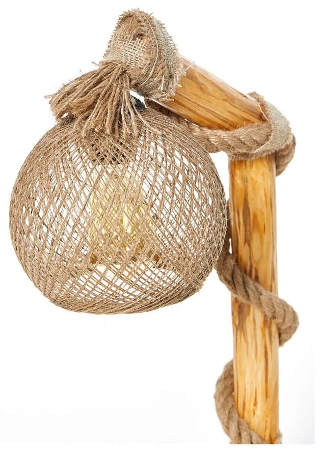 Beżowo-naturalna lampa stojąca (wysokość 50 cm) Canata – Opviq lights