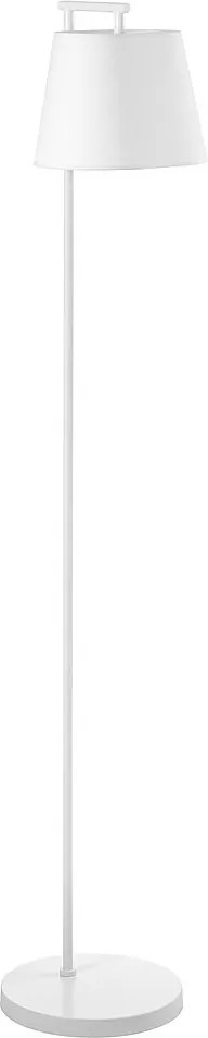 Stalowa lampa pod?ogowa NEMO w nowoczesnym stylu z syntetycznym kloszem - ?r. 25 x Wysoko?? 140 cm - stal - IP20 - E27 40W - bia?o-bia?a