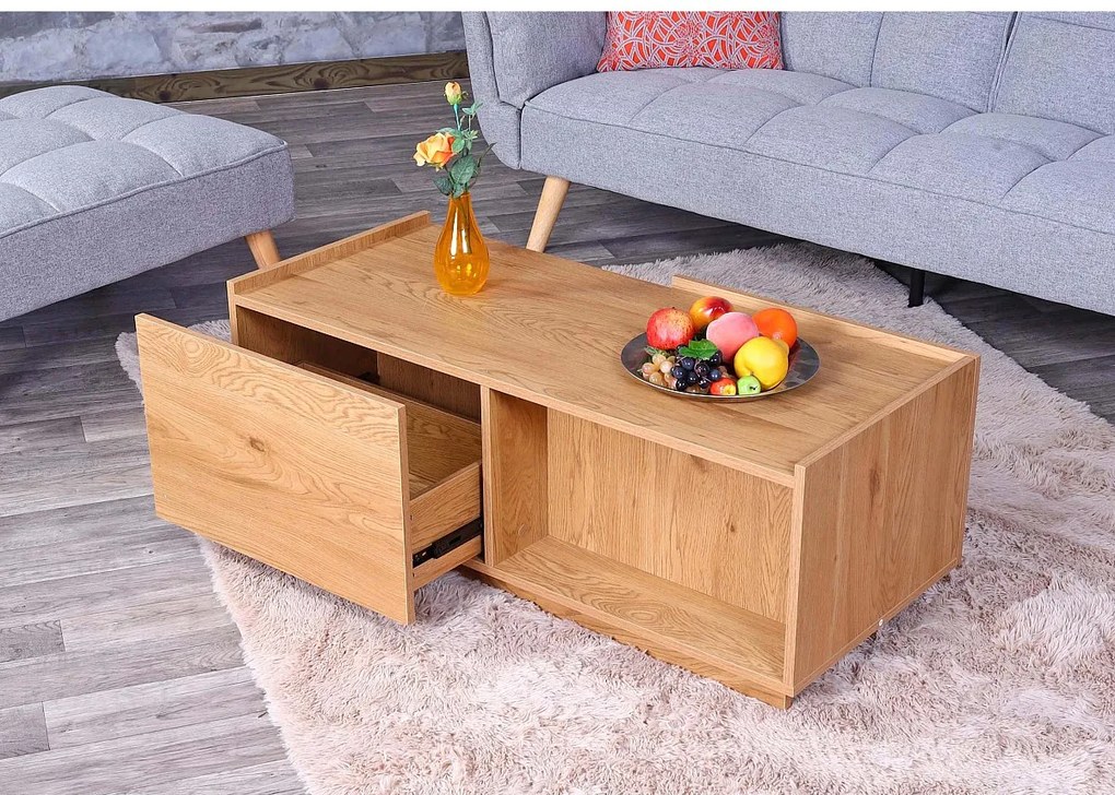 Stolik kawowy MCW-J78,  wygląd dębu