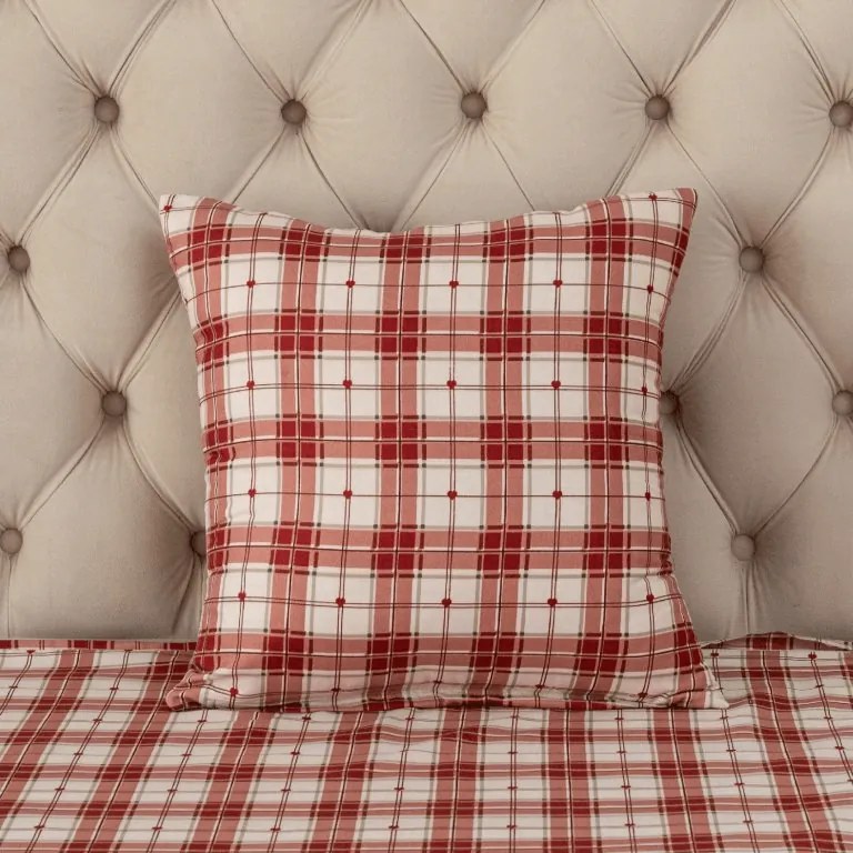 Poszewka na poduszkę z mikrofibry TARTAN HEART 45x45 cm, kolorowa