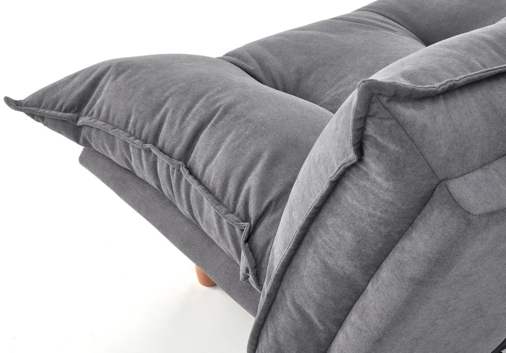 Sofa rozkładana z funkcją spania PILLOW szara HALMAR