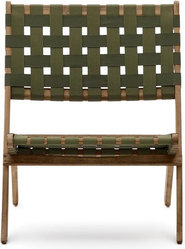 Zielony drewniany fotel ogrodowy Chabeli – Kave Home