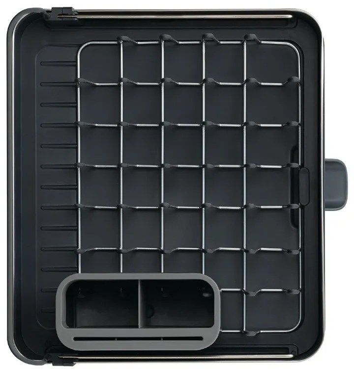Ciemnoszary regulowany ociekacz ze stali nierdzewnej 36x32 cm Extend Steel – Joseph Joseph