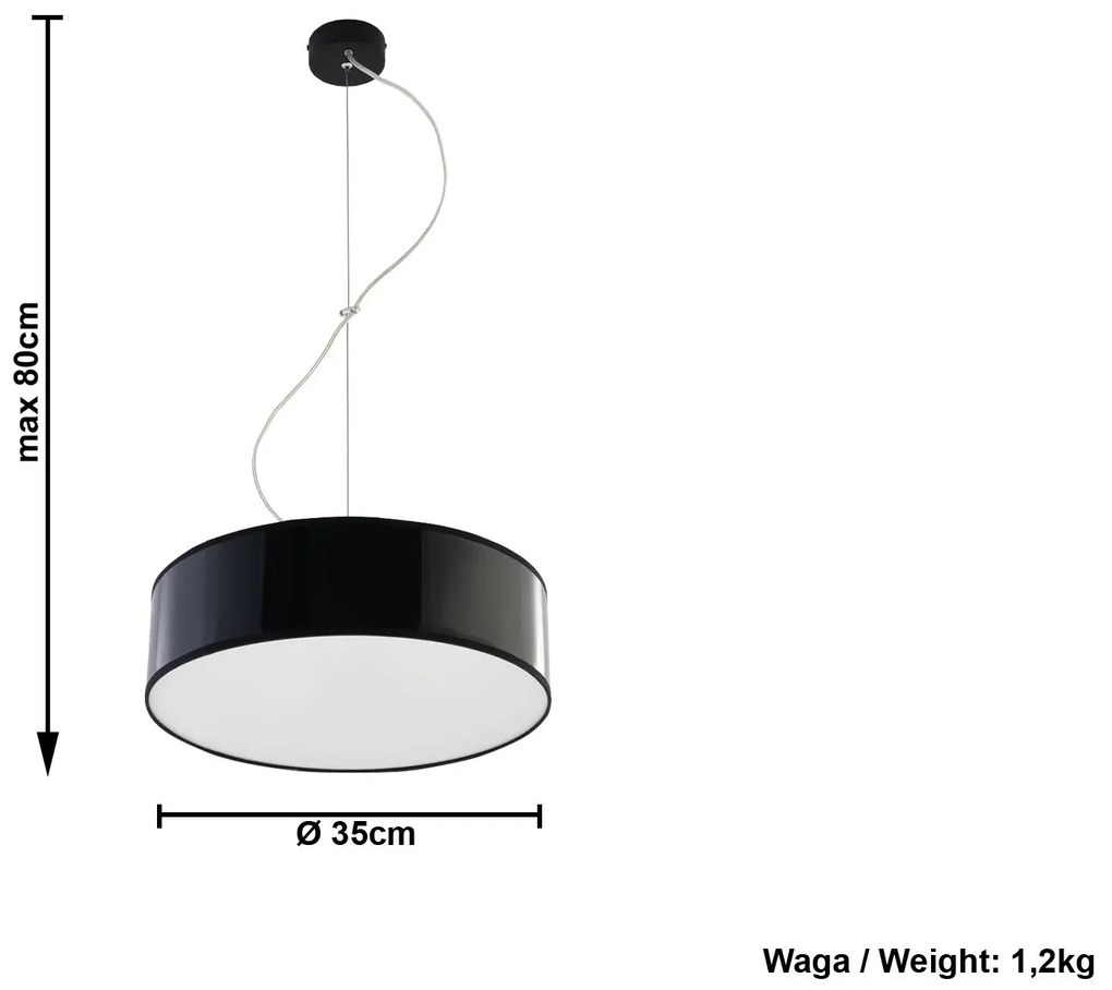 Okrągła lampa wisząca E817-Arens Divienso