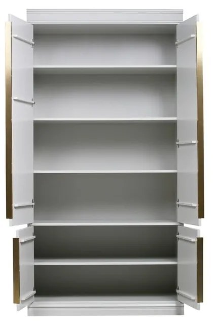 Jasnoszara szafa z litego drewna sosnowego 110x215 cm Organize – BePureHome