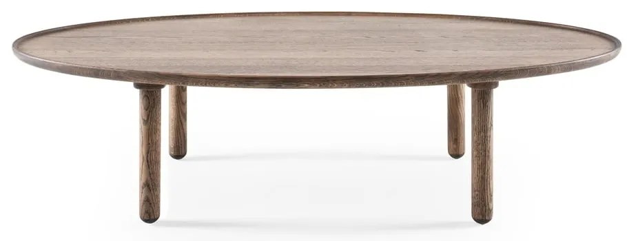 Brązowy stolik z litego drewna dębowego 65x120 cm Mu – Gazzda