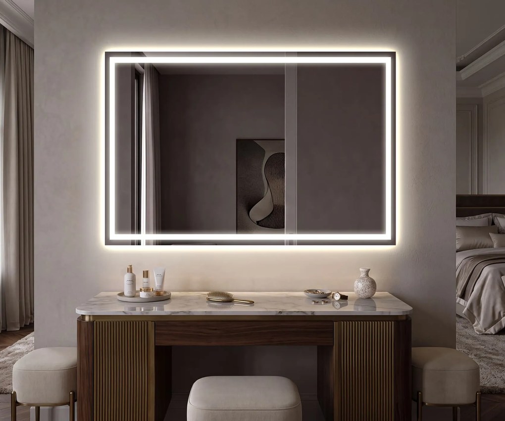 Lustro Ścienne do Sypialni Podświetlane LED L49
