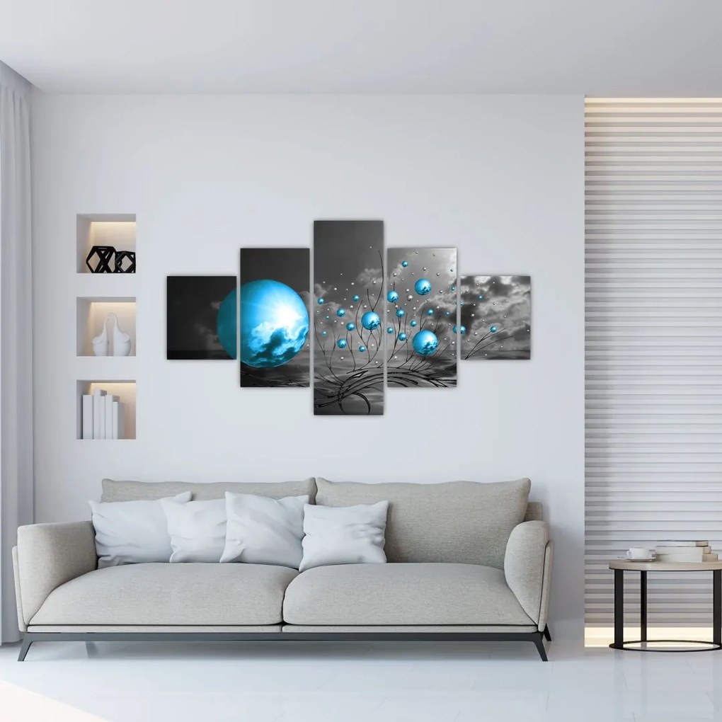 Obraz jasnoniebieskich kul (125x70 cm)