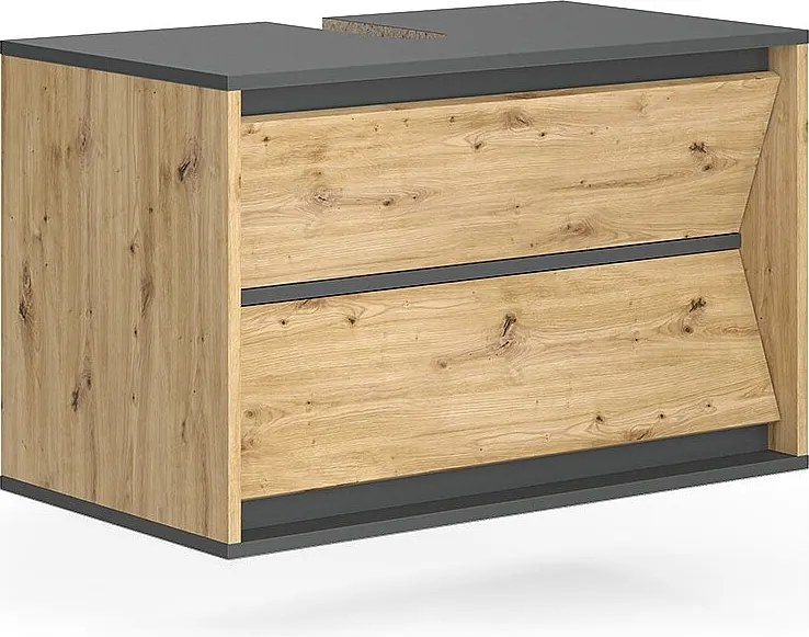 Szafka na wannę antracyt/artisan 80x45x50 edelin