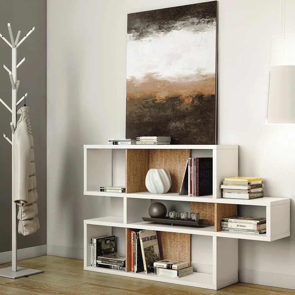 Regał z detalami z dekorem drewna dębowego TemaHome London Small, 156x100 cm