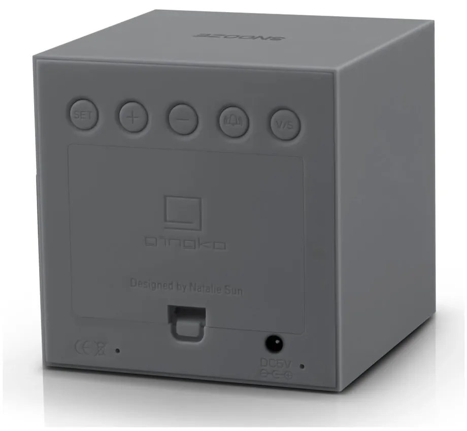 Szary budzik LED Gingko Gravitry Cube