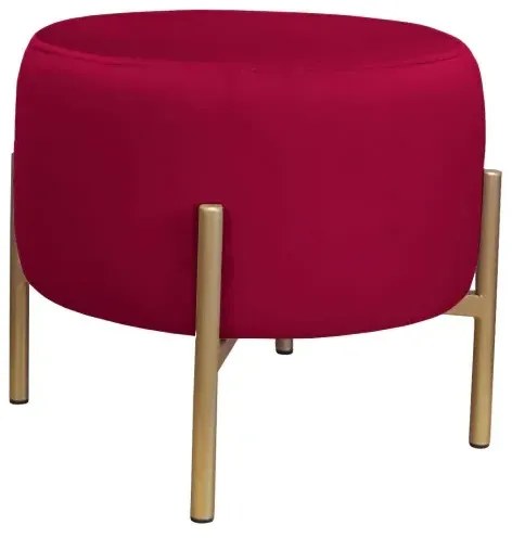 Pufa WILFRED MG VELVET bordowa/złota ATOS