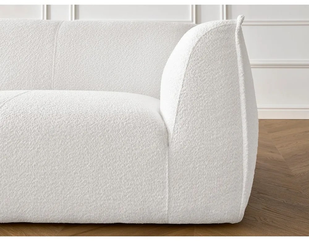 Biała sofa z materiału bouclé 242 cm Giorgia – Bobochic Paris