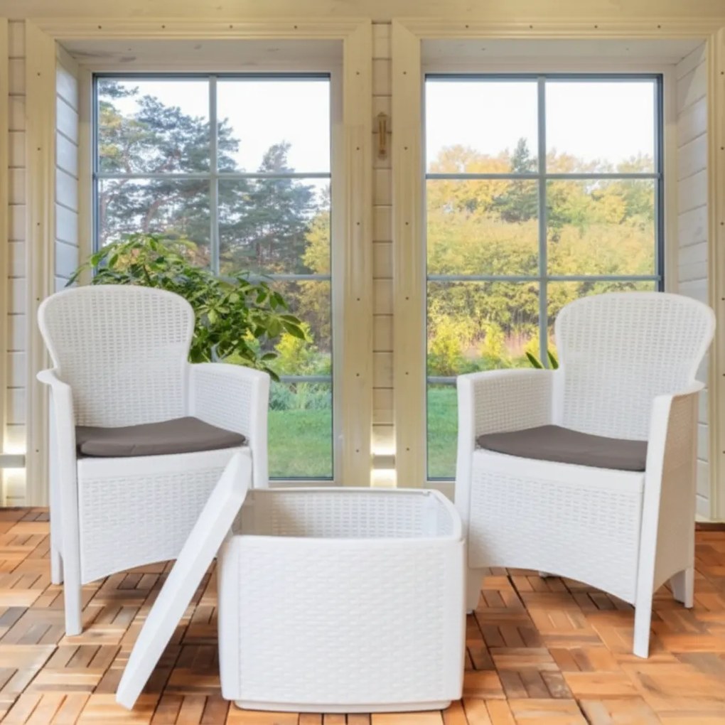 Zestaw ogrodowy TREE, 3-częściowy, biała I.P.A.E-Progarden